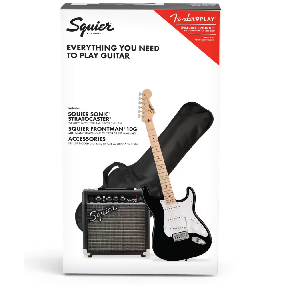 Guitare électrique Noire SQUIER BY FENDER PACK