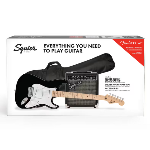 Guitare électrique Noire SQUIER BY FENDER PACK