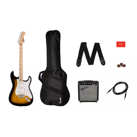 Guitare électrique Noire SQUIER BY FENDER PACK